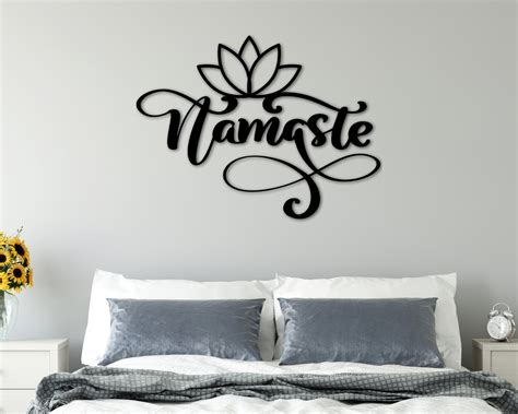 Namaste Metal wall sign Namaste wall art meditation wall | Etsy