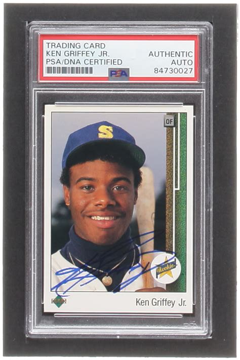 Signed Ken Griffey Jr Upper Deck Rc Psa Pristine Auction