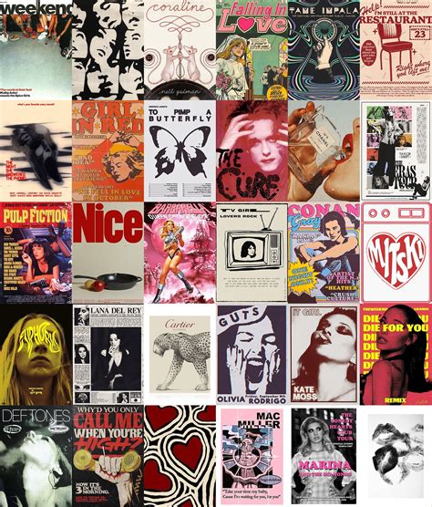 pcs vintage aesthetic poster collage retro wall collage kit vintage