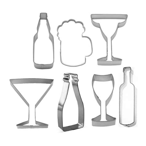 7 Piece Beverage Cookie Cutter Set The Cookie Cutter Shop