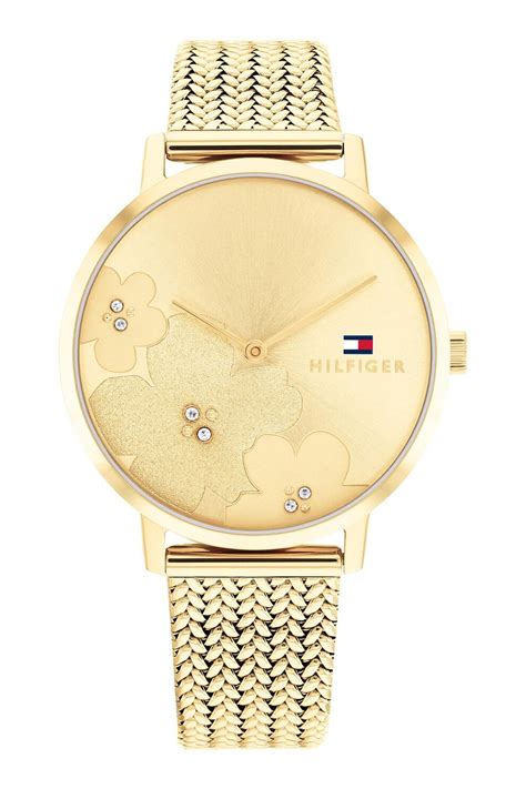 Tommy Hilfiger, Часовник от неръждаема стомана, Златист - eMAG.bg