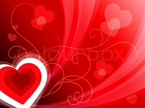 Hearts Background Showing Romantic And ... | Stock image | Colourbox