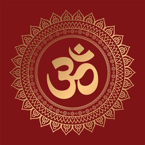 Om Hindu Symbol With Mandala Free Vector Can Be Used In Diwali Or