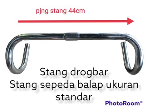 Stang Sepeda Balap Ukuran Standar Bahan Stiil Tebal K Rt Krom Mengkilap
