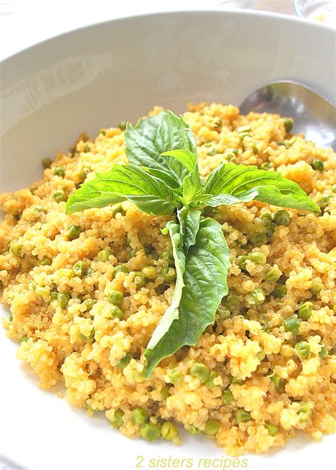 Quinoa with Baby Peas - 2 Sisters Recipes by Anna and Liz