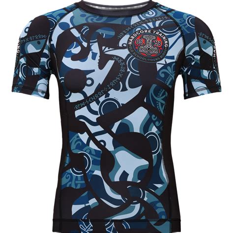 Рашгард Hardcore Training Nordic Ornament Black Gray SS купить в Москве