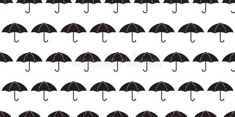 Umbrella Seamless Pattern Raining Isolated Cartoon Tile Wallpaper