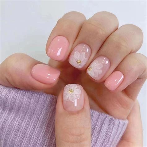 Amazon 24 Pcs Nude Pink Press On Nails Short Square WLGDLH Cute Fake Nails Press Ons