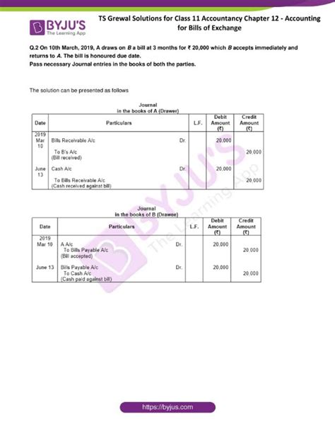 Ts Grewal Solutions For Class Accountancy Chapter Accounting