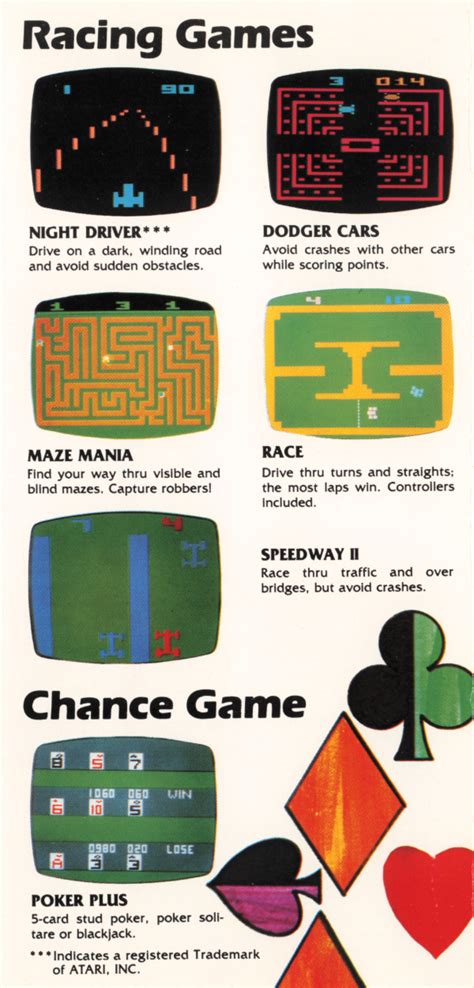 Atari 2600 Vcs Race Scans Dump Download Screenshots Ads Videos