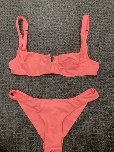 Reina Olga Brigitte Bikini Set Fluro Orange Size Small EBay Australia