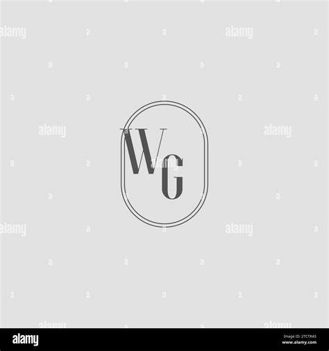 Initial WG Wedding Monogram Logo Design Vector Graphic Stock Vector