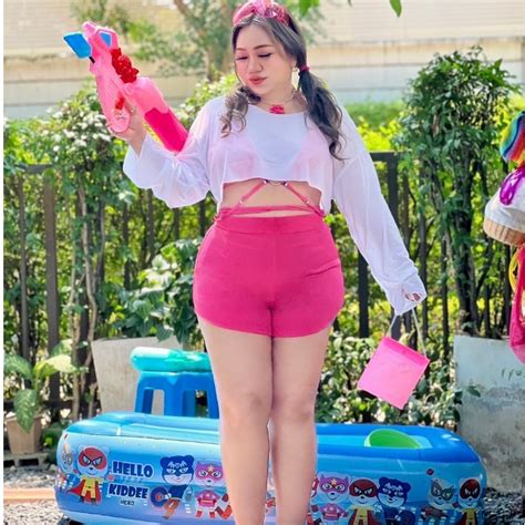 Summer Big Size Kg Set Bra Bikini Beads Long Sleeve Crop Top Plump Girl Wear The Sea Play