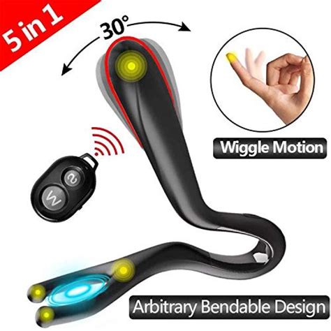 Orlupo Wiggle Motion Dual Motors Vibrating Anal Vibrator For Men With Remote Control Heating