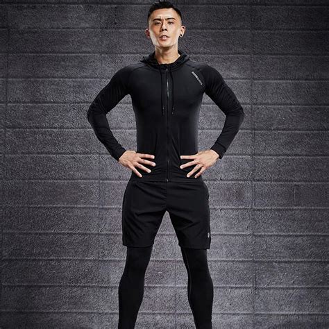 Cheap 5 Pcs Set Mens Compression Sport Suits Running Sets Basketball