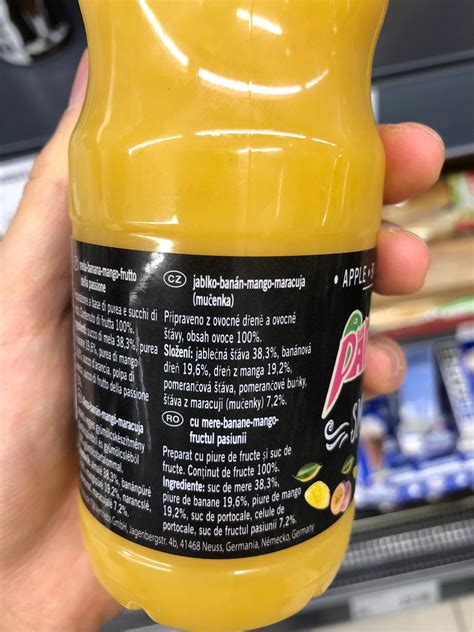 Podrobné informace o potravině Smoothie jablko banán mango maracuja