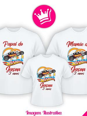 Kit Camisetas Hot Wheels Personalizada Aniversario Compre Produtos Personalizados No Elo
