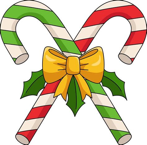 Christmas Candy Cane Cartoon Colored Clipart 10789309 Vector Art At
