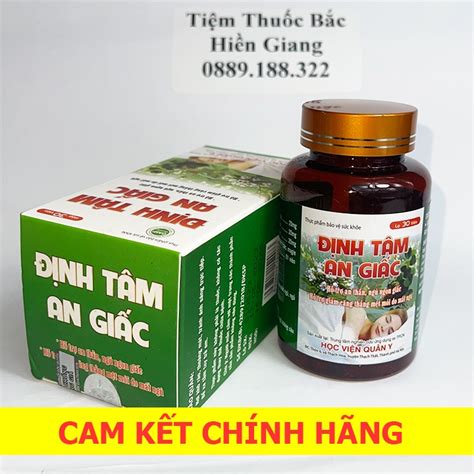 Định Tâm An Giấc Học Viện Quân Y - 30 Viên/Hộp Viên Uống Giúp Ngủ Ngon ...