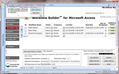 Workflow Builder For Microsoft Access Avoid Vba Programming In Access