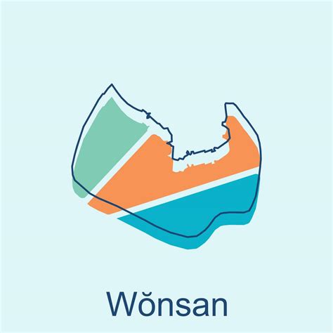 Wonsan High detailed illustration map, North Korea map, World map ...