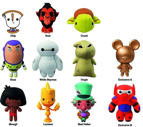 Disney 3d Figural Keyring Disney Series 4 Mystery Pack 1 Random Figure