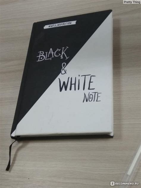Black&White Note. Креативный блокнот с черными/белыми страницами ...