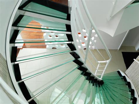 Modern Glass Spiral Staircase Stock Photo Image Of Curve Department