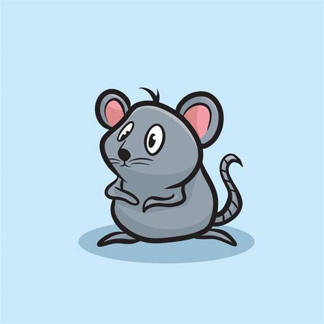 Mouse Cartoon Mascot Funny Vector Smile Happiness Fun Cute Animals ...