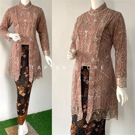 Jual Kebaya Cellyn Sanghai Payet Kutubaru Full Tille Mewah Shopee