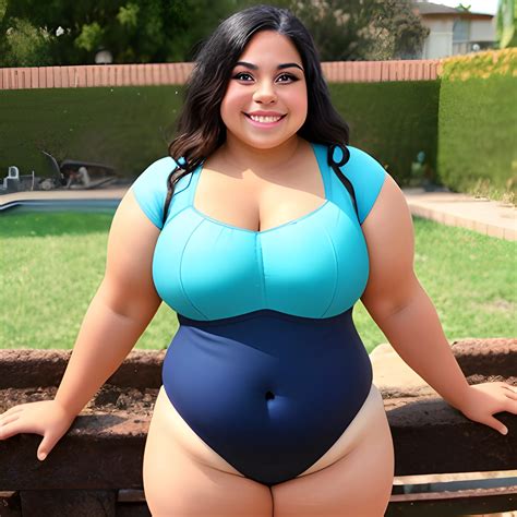 Chubby Latina Smiling Wearing Leotard Arthub Ai