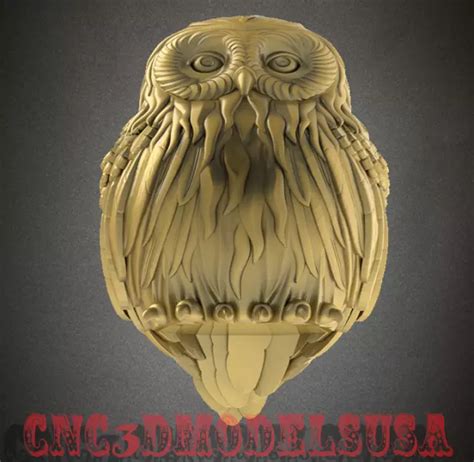 OWL 3D RELIEF Model 3d Model STL File For Cnc Router Laser 3d Printer