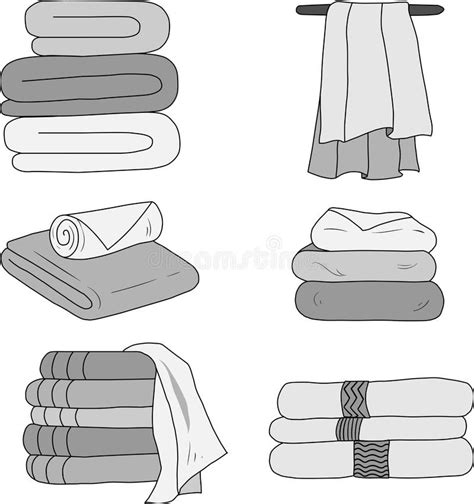 Vector Set Of Towels Stock Vector Illustration Of Cotton