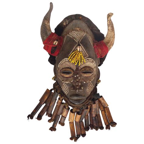 Bamileke Horned Tribal Mask from Cameroon, Africa at 1stDibs | cameroon