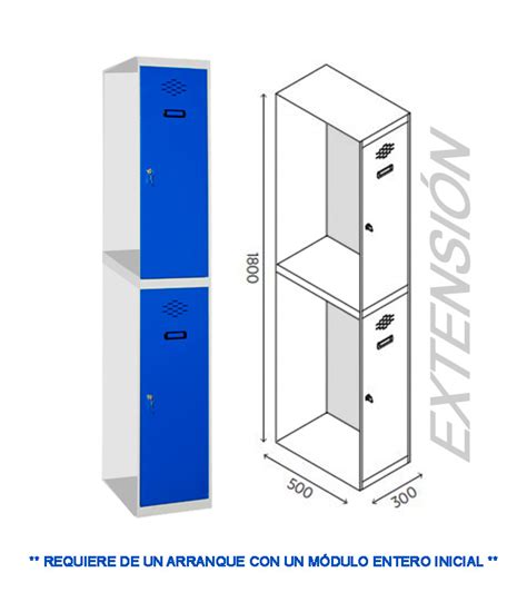 Taquilla metálica 2 Puertas Extensión Hermestan