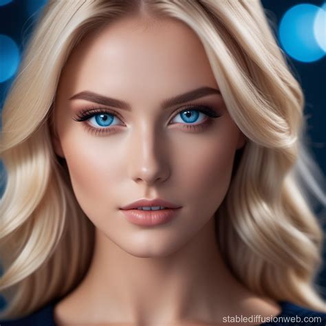 Ultra Realistic Blonde Model With Blue Eyes Stable Diffusion Online