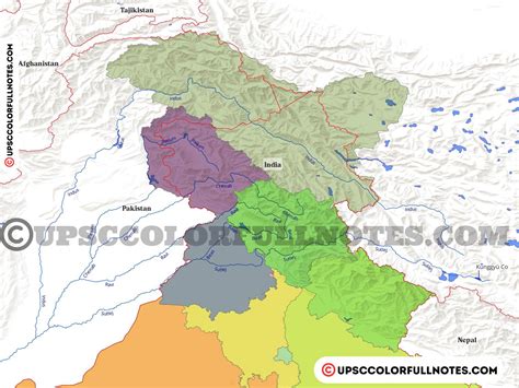 Indus River Tributaries Map Reconstructing Long Term Settlement