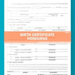 Birth Certificate Translation Template From Honduras At 15