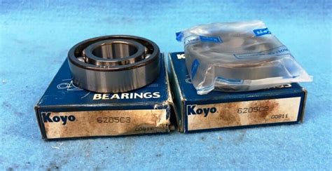 KOYO BALL BEARING, 6205ZZC3, DOUBLE SHIELDED, 25X52X15MM ** LOT OF 2 ...