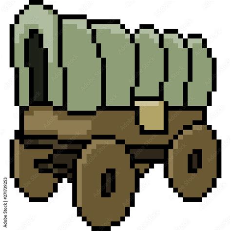 Vector Pixel Art Wagon Stock Vector Adobe Stock
