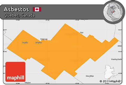 political simple map  asbestos single color  borders  labels