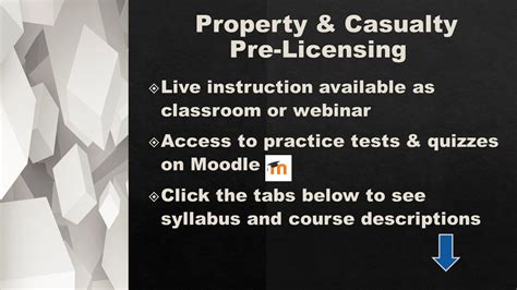 Property And Casualty Pre Licensing Programs Professional Training Institution