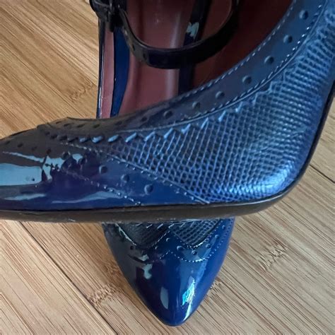 Vintage Bottega Veneta Blue Mary Jane Pumps Gem