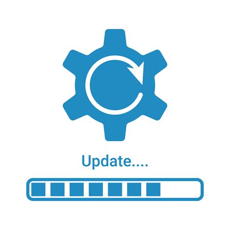 Update Vector Icon, Upgrade System Sign, Installing Software, Gear