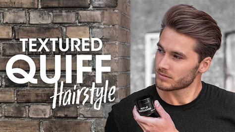 Quiff Hairstyle With Texture Mens Hair Tutorial Youtube