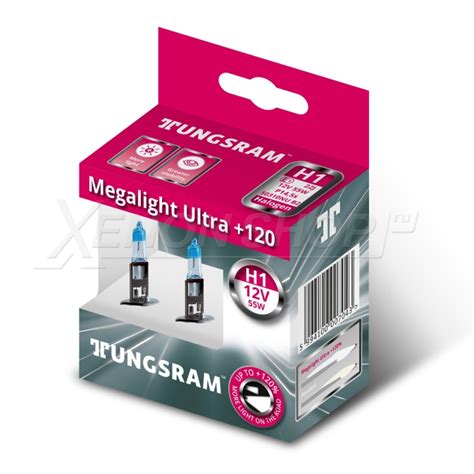 Галогеновые лампы H1 Tungsram Megalight Ultra +120% - 50310NU B2 купить ...