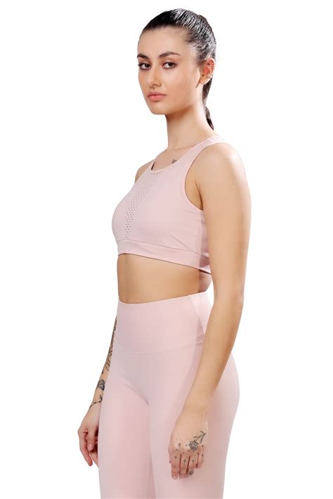 Premium Laser Nude Pink Sports Bra Magpro