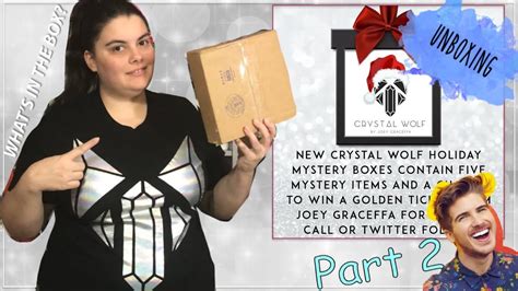 Unboxing Crystal Wolf By Joey Graceffa Holiday Mystery Box Youtube