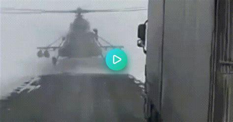 Military Helicopter Pilot Stops To Ask Trucker For Directions In Kazakhstan  On Imgur