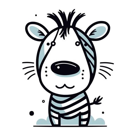 Premium Vector Cute Zebra Cute Cartoon Character Vector Illustration